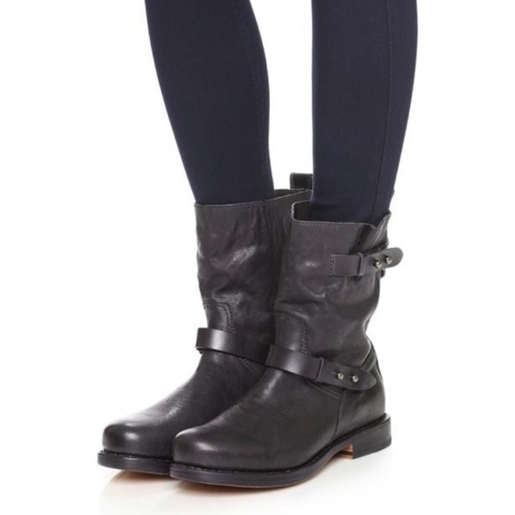 rag & bone Shoes - Rag & Bone Black Leather Moto Ankle Boots